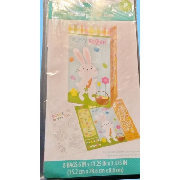Way to Celebrate Hoppy Easter Activity Treat Bags Bunnies Rabbit Cookie lot 8 - Picture 2 of 7